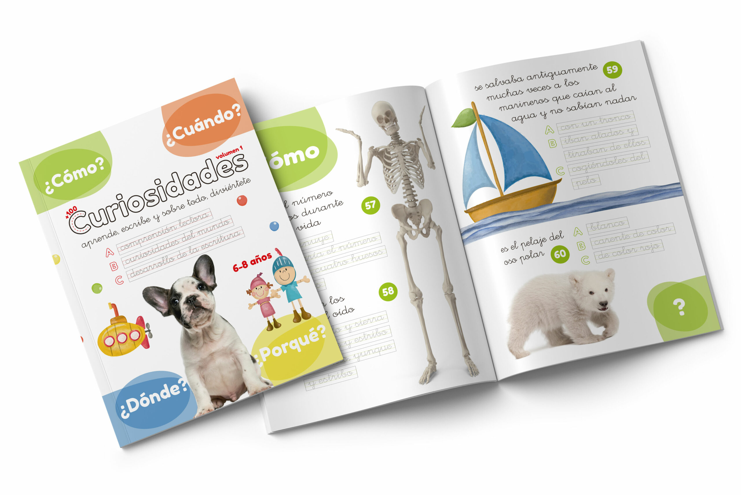 Colección Curiosidades - Ejemplo página ES - Caligrafía divertida